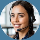 Friendly agent ready to help